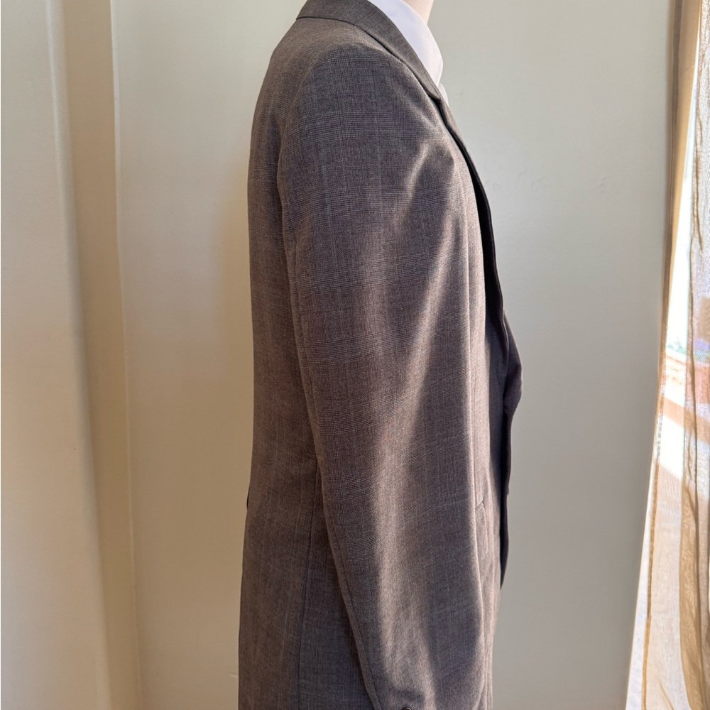 JOHNNY CARSON Vintage 70’s Deadstock Subtle Plad Wool Blend 3 Piece Suit 44 L - Picture 5 of 16